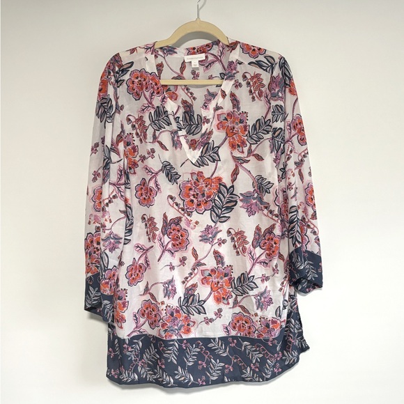 Charter Club Floral Print Tunic - Picture 1 of 4